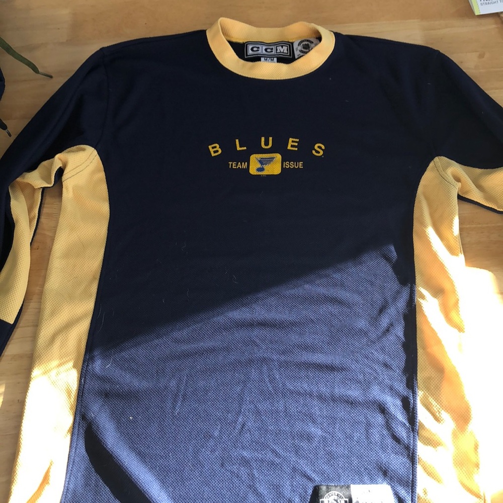 CCM Blue thin jersey style shirt